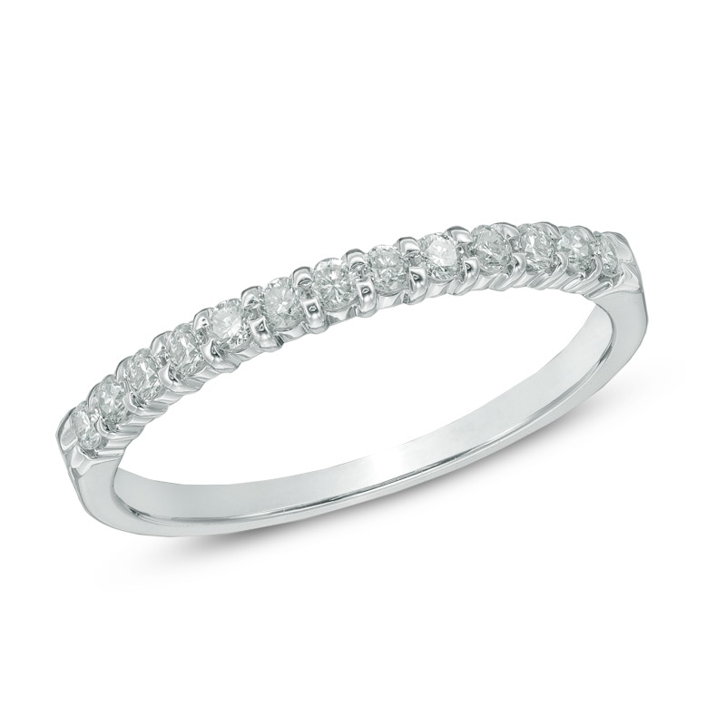 Previously Owned - Ladies' 1/4 CT. T.W.  Diamond Wedding Band in 14K White Gold (I/SI2)