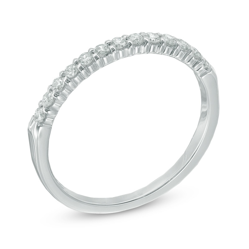 Previously Owned - Ladies' 1/4 CT. T.W.  Diamond Wedding Band in 14K White Gold (I/SI2)