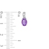 Thumbnail Image 4 of Previously Owned - Oval Amethyst and Lab-Created White Sapphire Pendant, Earrings and Ring Set in Sterling Silver