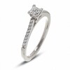 Thumbnail Image 2 of Previously Owned - 1/2 CT. T.W. Colourless Princess-Cut Diamond Solitaire Engagement Ring in 18K White Gold