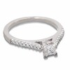 Thumbnail Image 3 of Previously Owned - 1/2 CT. T.W. Colourless Princess-Cut Diamond Solitaire Engagement Ring in 18K White Gold