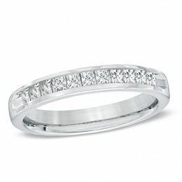 Previously Owned - 1/2 CT. T.W. Princess-Cut Diamond Band in 14K White Gold