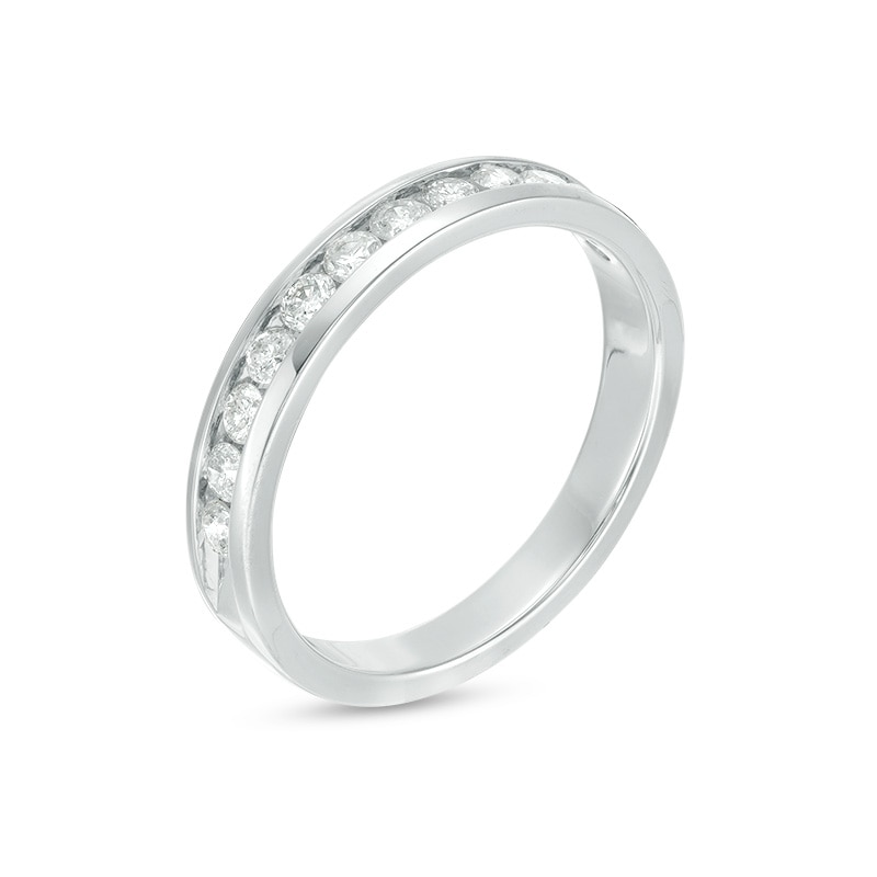 Main Image 2 of Previously Owned - 1/2 CT. T.W. Diamond Channel Band in 14K White Gold