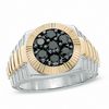 Thumbnail Image 1 of Previously Owned - Men's 1-1/4 CT. T.W. Black Diamond Ring in Sterling Silver and 10K Gold