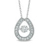 Thumbnail Image 1 of Previously Owned - 1/4 CT. T.W. Diamond Teardrop Pendant in 10K White Gold