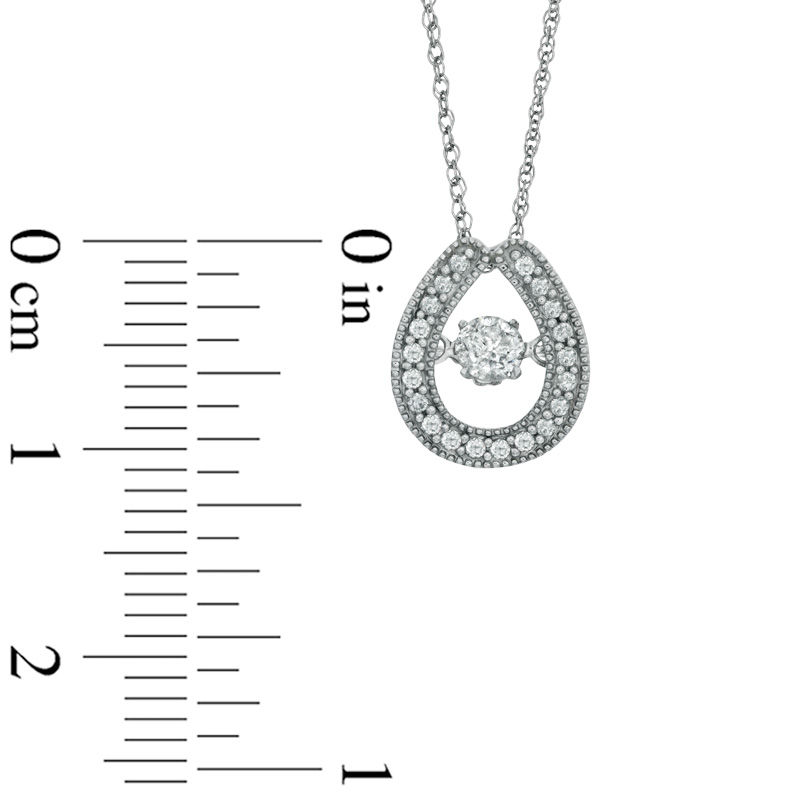 Main Image 2 of Previously Owned - 1/4 CT. T.W. Diamond Teardrop Pendant in 10K White Gold