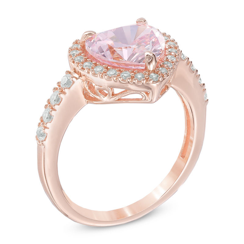 Heart Shaped Blue Sapphire & Diamond Halo Engagement Ring 14k White Gold  1.50ct - DM248