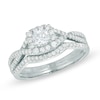 Thumbnail Image 0 of Previously Owned 3/4 CT. T.W. Diamond Frame Soldered Bridal Set in 14K White Gold