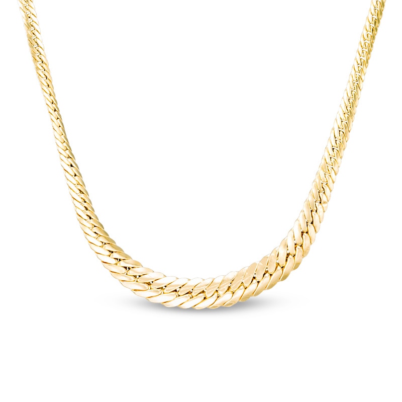 Ladies' 3.15mm Diamond-Cut Franco Snake Chain Necklace in 14K Gold