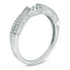 Thumbnail Image 2 of Previously Owned - 1/8 CT. T.W. Diamond Vintage-Style Contour Anniversary Band in 10K White Gold