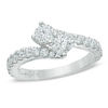 Thumbnail Image 0 of Previously Owned - Ever Us® 3/4 CT. T.W. Two-Stone Diamond Bypass Ring in 14K White Gold