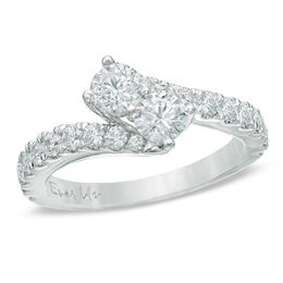 Previously Owned - Ever Us® 3/4 CT. T.W. Two-Stone Diamond Bypass Ring in 14K White Gold