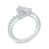 Thumbnail Image 1 of Previously Owned - Ever Us® 3/4 CT. T.W. Two-Stone Diamond Bypass Ring in 14K White Gold