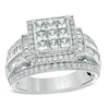 Thumbnail Image 1 of Previously Owned - 1-1/4 CT. T.W. Princess-Cut Composite Diamond Frame Ring in 10K White Gold