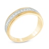 Thumbnail Image 1 of Previously Owned - Men's 1/4 CT. T.W. Diamond Milgrain Anniversary Band in 14K Two-Tone Gold