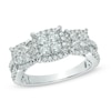 Thumbnail Image 1 of Previously Owned - 1 CT. T.W. Quad Diamond Frame Three Stone Engagement Ring in 10K White Gold