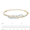 Thumbnail Image 1 of Previously Owned - 1 CT. T.W. Diamond Crossover Bangle in 10K Gold