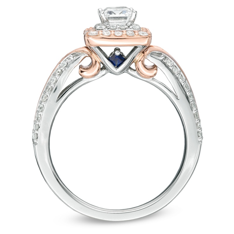 Previously Owned - Vera Wang Love Collection 1 CT. T.W. Emerald-Cut Diamond Engagement Ring in 14K Two-Tone Gold