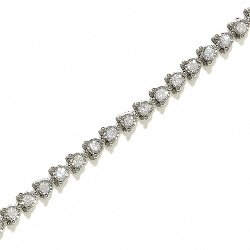 Main Image 1 of Previously Owned - 2 CT. T.W. Diamond Sparkle Bracelet in 14K White Gold