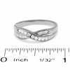 Thumbnail Image 2 of Previously Owned - 1/4 CT. T.W. Diamond Crossover Band in 14K White Gold