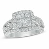 Thumbnail Image 0 of Previously Owned - 1-1/2 CT. T.W. Diamond Frame Braided Shank Engagement Ring in 14K White Gold