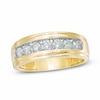 Thumbnail Image 1 of Previously Owned - Men's 3/4 CT. T.W. Diamond Seven Stone Step Edge Anniversary Band in 10K Gold