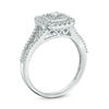 Thumbnail Image 1 of Previously Owned - 1/2 CT. T.W. Diamond Square Frame Split Shank Ring in 10K White Gold