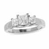 Thumbnail Image 0 of Previously Owned - 1 CT. T.W. Square-Cut Diamond Three Stone Ring in 14K White Gold