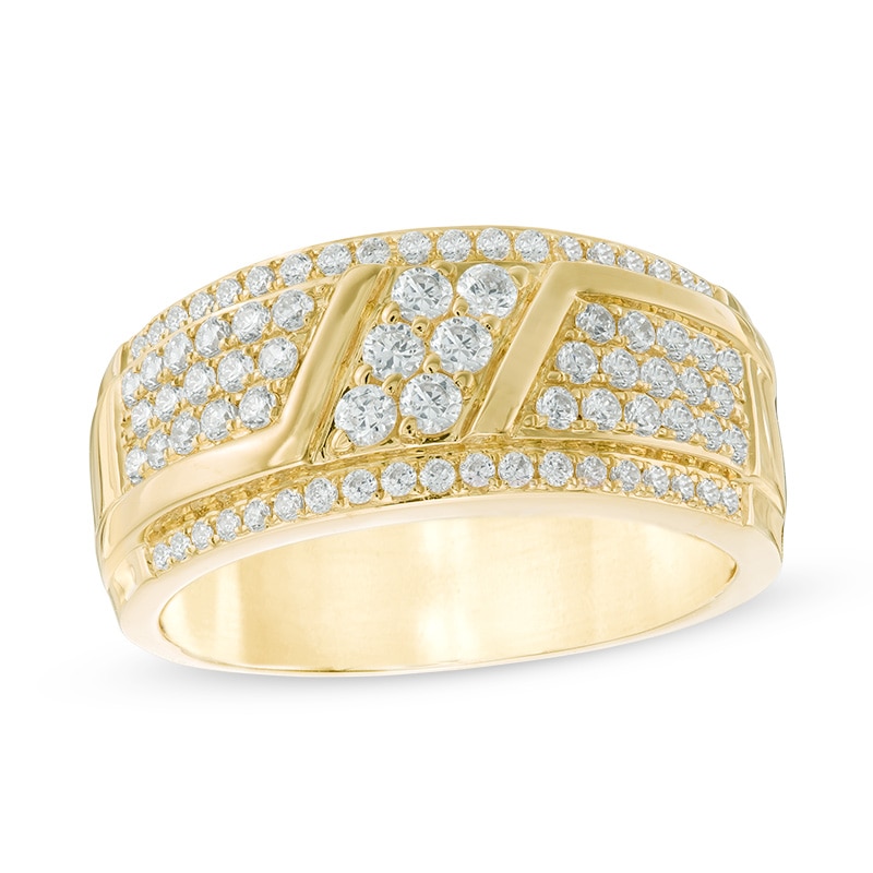 Main Image 1 of Previously Owned - Men's 1 CT. T.W. Diamond Band in 10K Gold