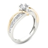 Thumbnail Image 1 of Previously Owned - 3/4 CT. T.W. Diamond Crossover Engagement Ring in 14K Two-Tone Gold