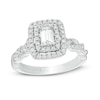 Thumbnail Image 0 of Previously Owned - Vera Wang Love Collection 1 CT. T.W. Diamond Double Frame Engagement Ring in 14K White Gold