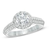 Thumbnail Image 0 of Previously Owned - 1-1/2 CT. T.W. Diamond Frame Double Row Engagement Ring in 14K White Gold