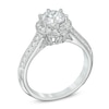 Thumbnail Image 1 of Previously Owned - 1-1/2 CT. T.W. Diamond Frame Double Row Engagement Ring in 14K White Gold