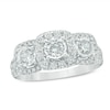 Thumbnail Image 1 of Previously Owned - 1 CT. T.W. Diamond Frame Past Present Future® Engagement Ring in 14K White Gold