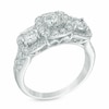 Thumbnail Image 2 of Previously Owned - 1 CT. T.W. Diamond Frame Past Present Future® Engagement Ring in 14K White Gold