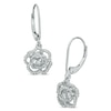 Thumbnail Image 1 of Previously Owned - Vera Wang Love Collection 1/3 CT. T.W. Diamond Rose Drop Earrings in 14K White Gold