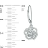 Thumbnail Image 3 of Previously Owned - Vera Wang Love Collection 1/3 CT. T.W. Diamond Rose Drop Earrings in 14K White Gold