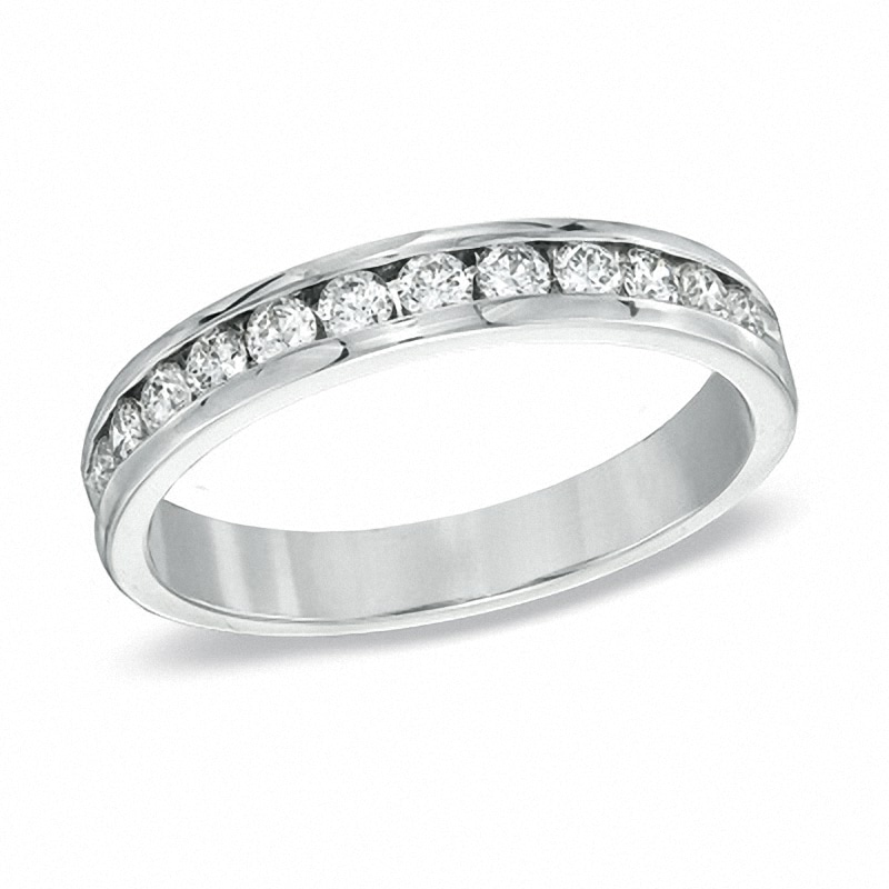 Previously Owned - 1/2 CT. T.W.  Diamond Anniversary Band in 18K White Gold (E/I1)