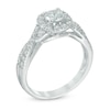 Thumbnail Image 2 of Previously Owned - 3/4 CT. T.W. Diamond Frame Twist Shank Engagement Ring in 14K White Gold