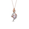 Thumbnail Image 0 of Previously Owned-7.5-8.0mm Pink Freshwater Cultured Pearl and Diamond Accent Pendant in 10K Rose Gold