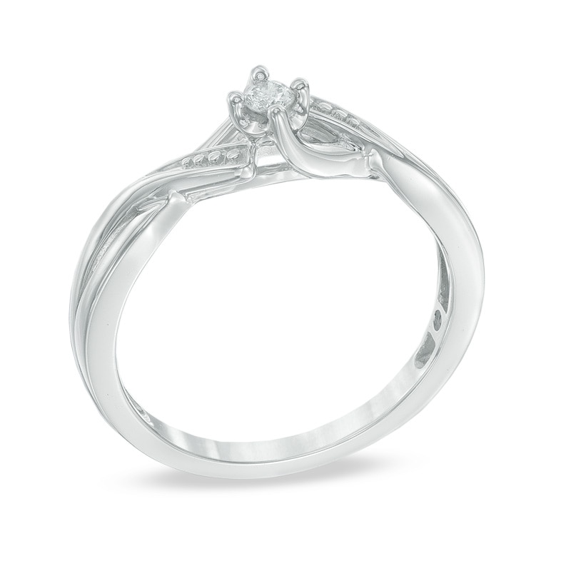 Previously Owned - Cherished Promise Collection™ Diamond Accent Twist Bypass Ring in Sterling Silver