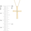 Thumbnail Image 2 of Previously Owned - Diamond Accent Solitaire Cross Pendant in 10K Gold