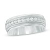 Thumbnail Image 1 of Previously Owned - Men's 1/2 CT. T.W. Diamond Milgrain Anniversary Band in 14K White Gold