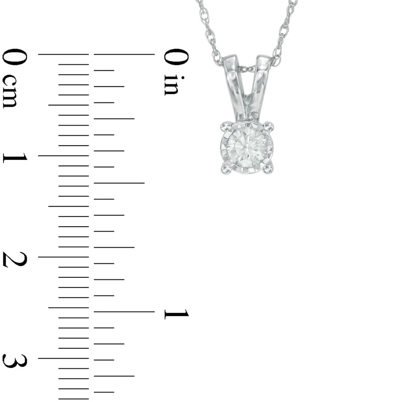 Previously Owned - 1/4 CT. T.W. Diamond Solitaire Pendant and Earrings Set in 10K White Gold