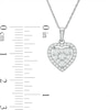 Thumbnail Image 2 of Previously Owned - 1/2 CT. T.W. Diamond Heart Frame Pendant in 10K White Gold