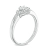 Thumbnail Image 1 of Previously Owned - 1/5 CT. T.W. Diamond Triple Flower Ring in 10K White Gold