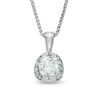 Thumbnail Image 1 of Previously Owned - 1/2 CT. T.W. Diamond Tension-Set Pendant in 14K White Gold (I/I2) - 17&quot;