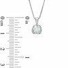 Thumbnail Image 2 of Previously Owned - 1/2 CT. T.W. Diamond Tension-Set Pendant in 14K White Gold (I/I2) - 17&quot;