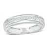 Thumbnail Image 0 of Previously Owned - Men's 1/4 CT. T.W. Diamond Vintage-Style Wedding Band in 10K White Gold