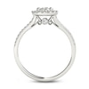 Thumbnail Image 2 of Previously Owned - 1/2 CT. T.W. Composite Diamond Frame Engagement Ring in 14K White Gold